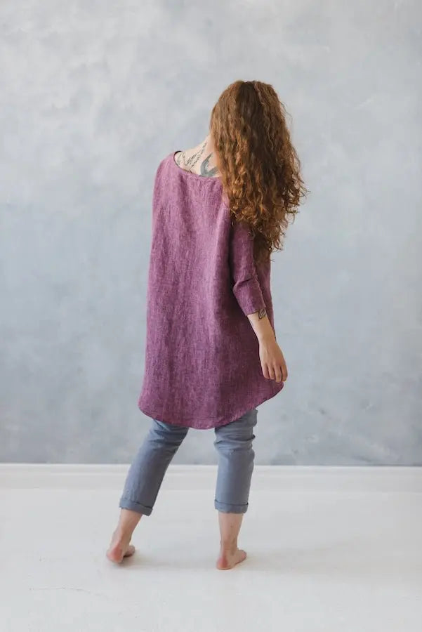 Kimono Linen Top - Epic Linen luxury linen