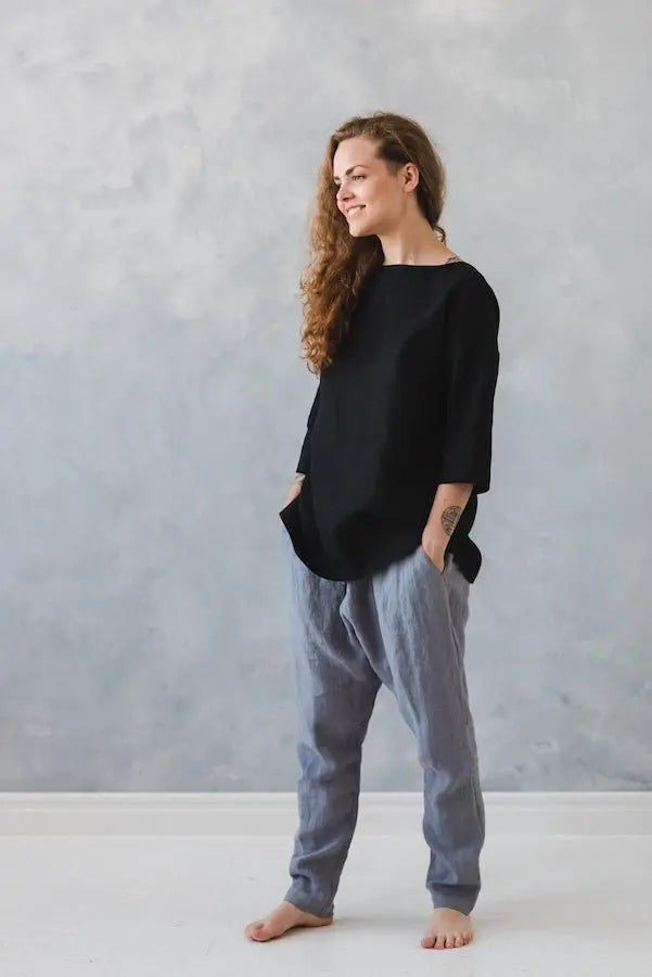Kimono Linen Top Liza - Epic Linen luxury linen