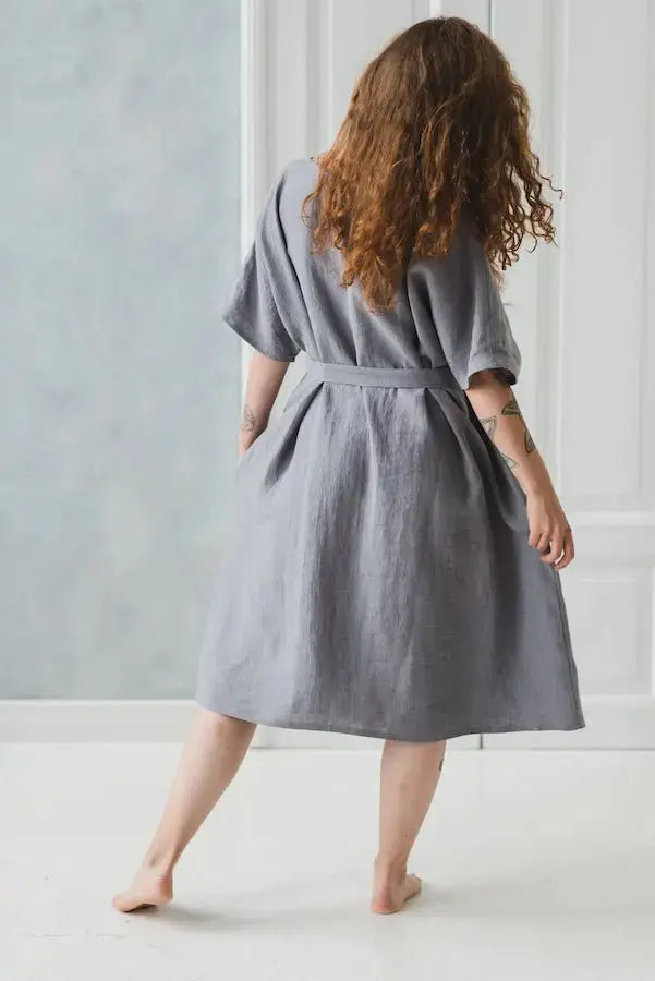 Large Linen Dress - Epic Linen luxury linen