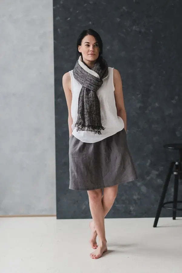 Large Linen Shawl - Epic Linen luxury linen