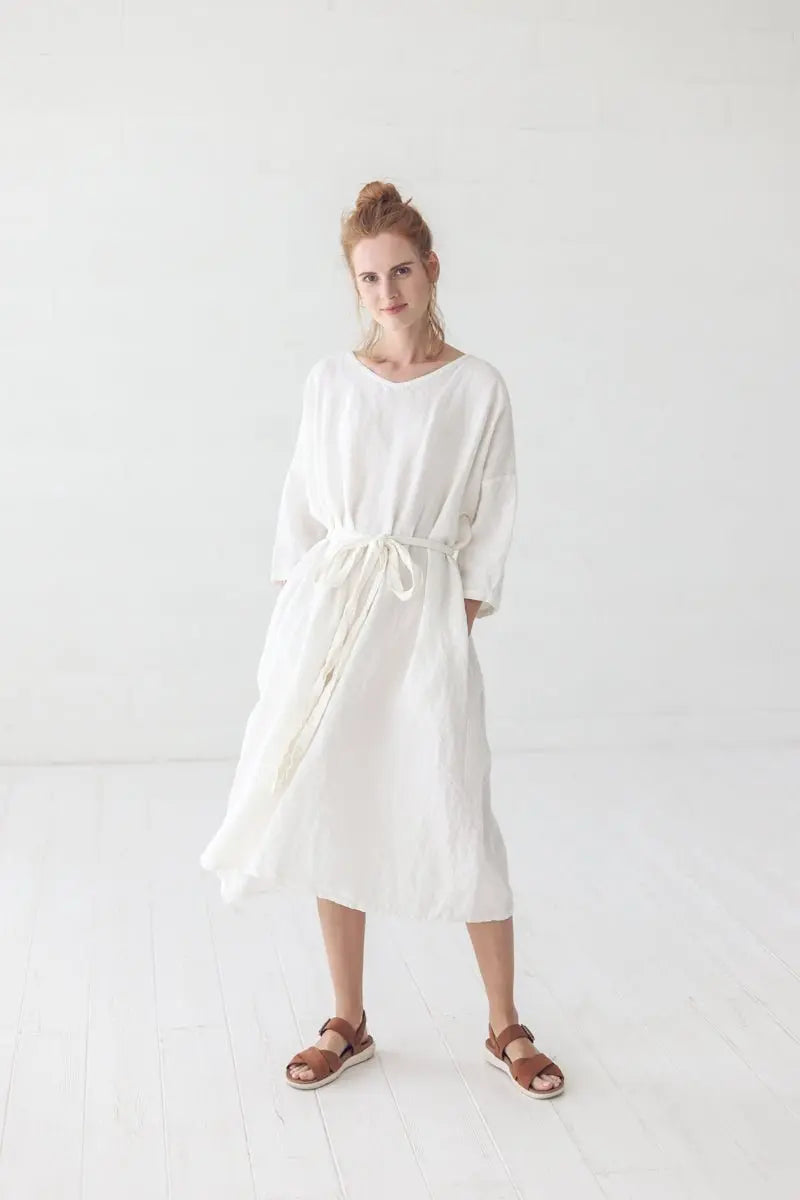 Light Linen Dress for Breathable and Lightweight Summer Style Light Linen Dress for Breathable and Lightweight Summer Style