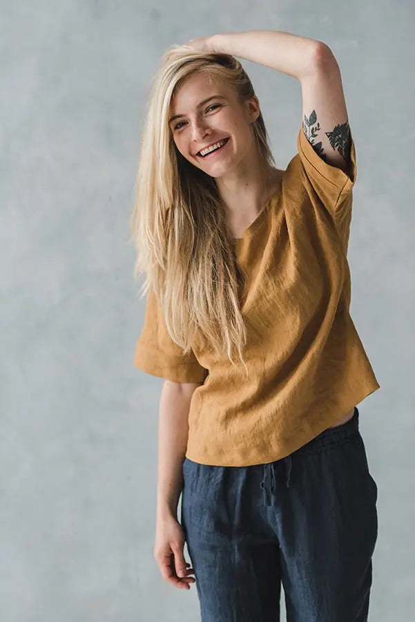 Linen Blouse Jazz - Epic Linen luxury linen