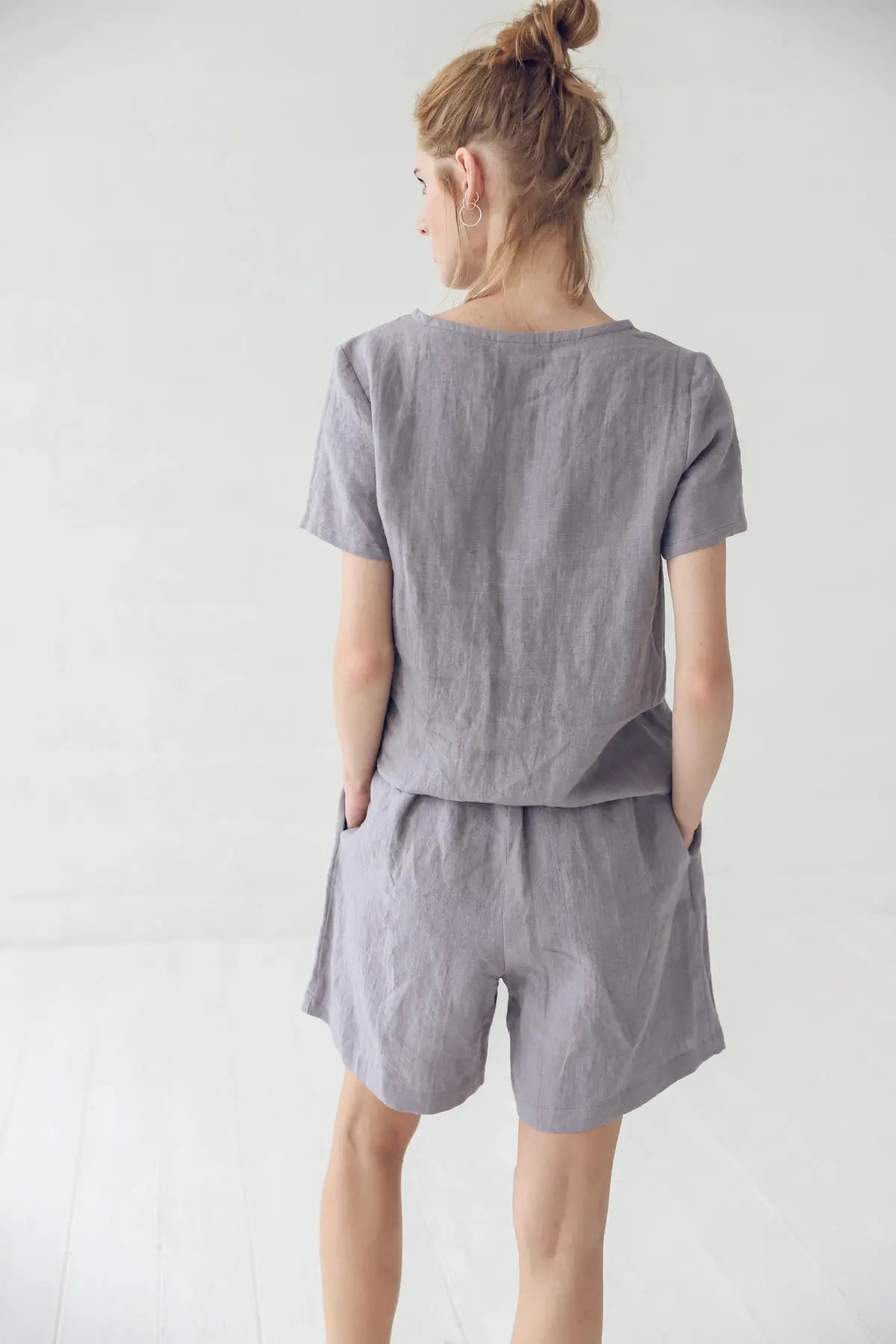 Linen Blouse V Neck - Epic Linen luxury linen