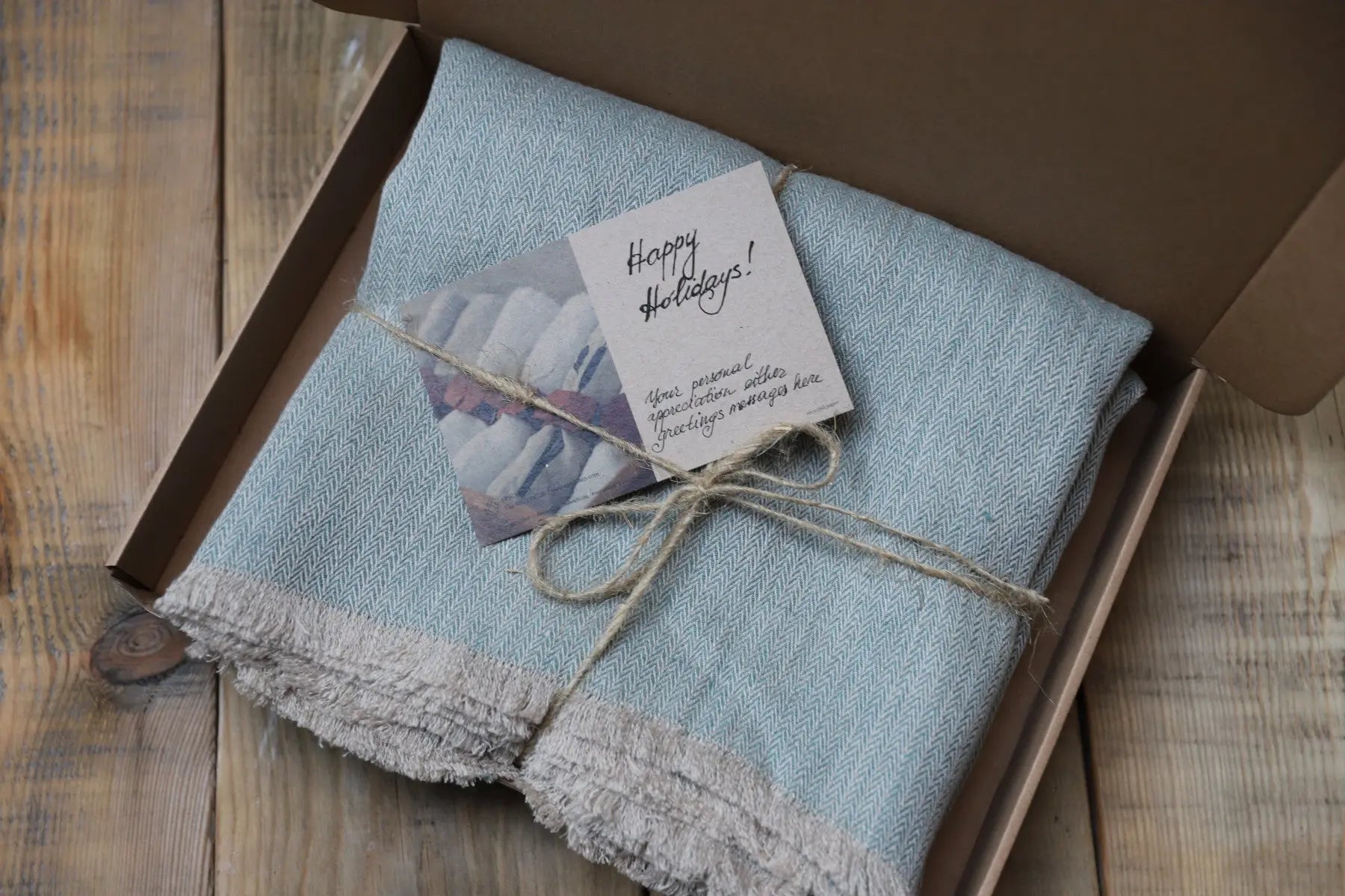 Linen Burgundy Throw Blanket with Leather Handle - Epic Linen luxury linen