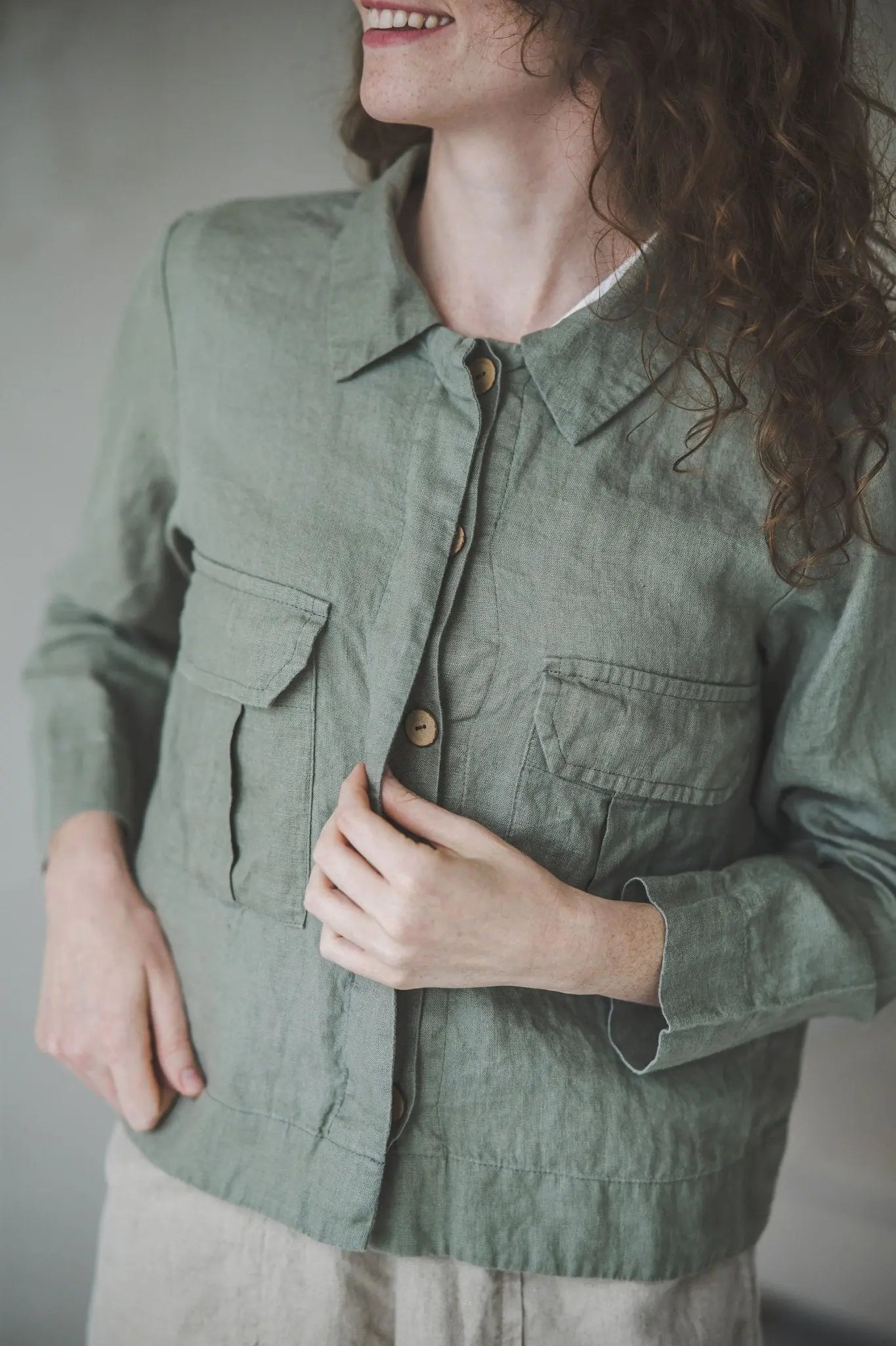 Linen Cargo Jacket - Epic Linen luxury linen