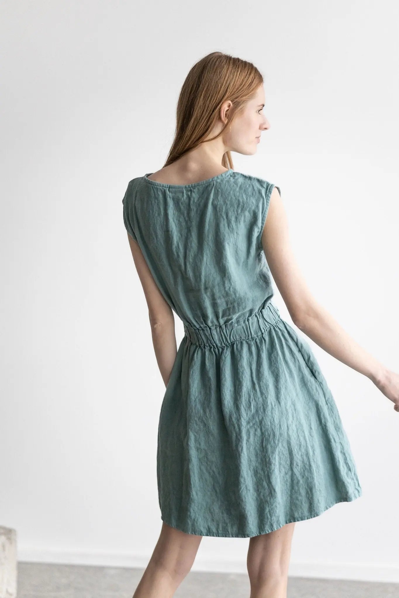 Linen Dress with Pockets - Epic Linen luxury linen