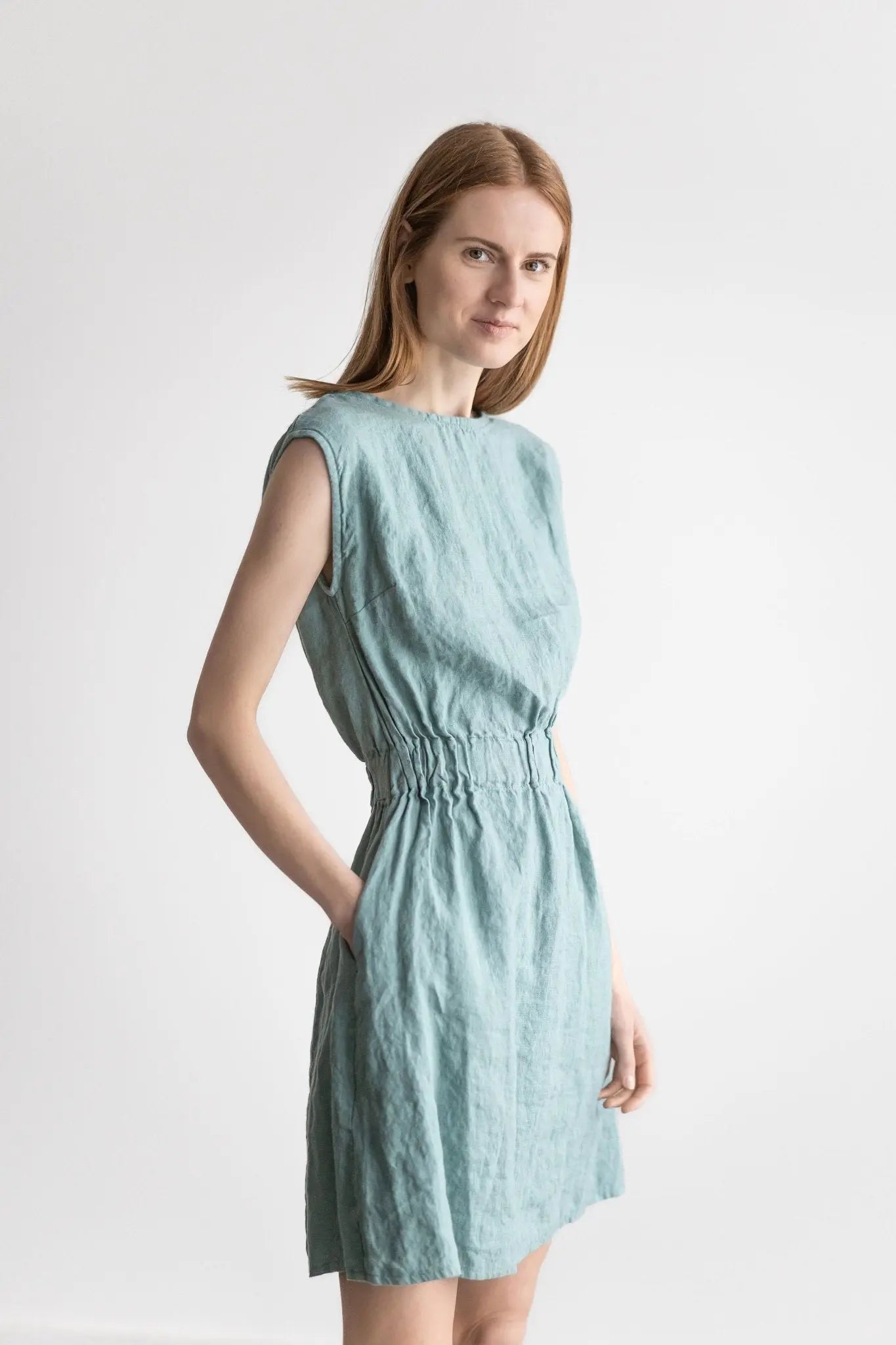Linen Dress with Pockets - Epic Linen luxury linen