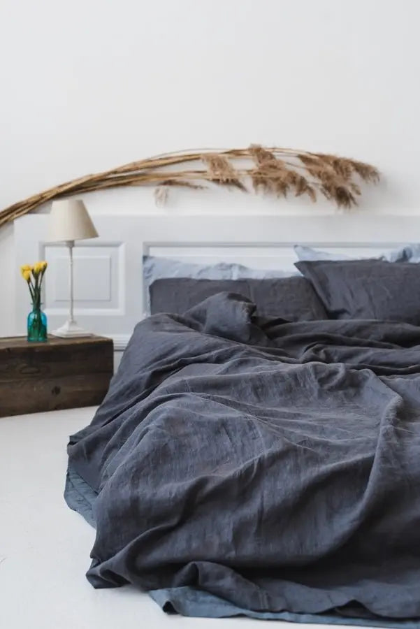 Linen Fitted Sheet Graphite Gray - Epic Linen luxury linen