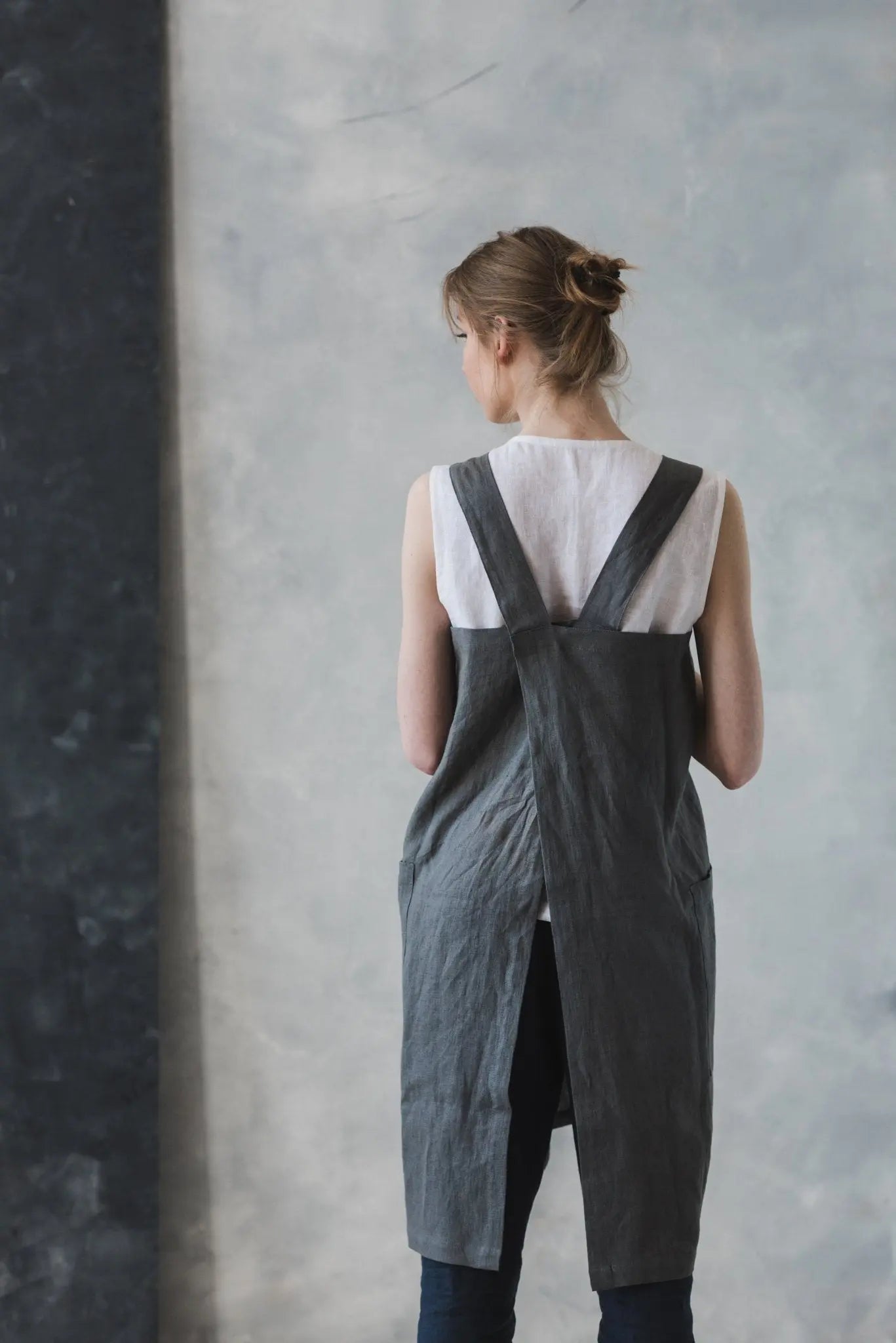 Linen Japanese Apron - Epic Linen luxury linen