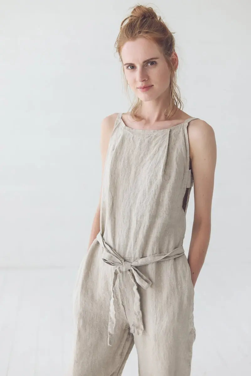 Linen Jumpsuit Overall - Epic Linen luxury linen