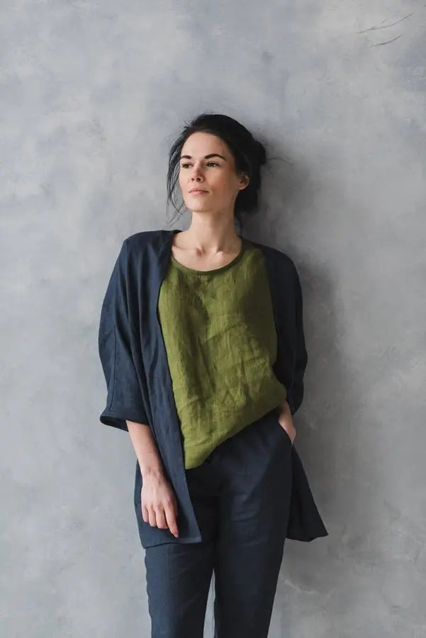 Linen Kimono Jacket - Epic Linen luxury linen