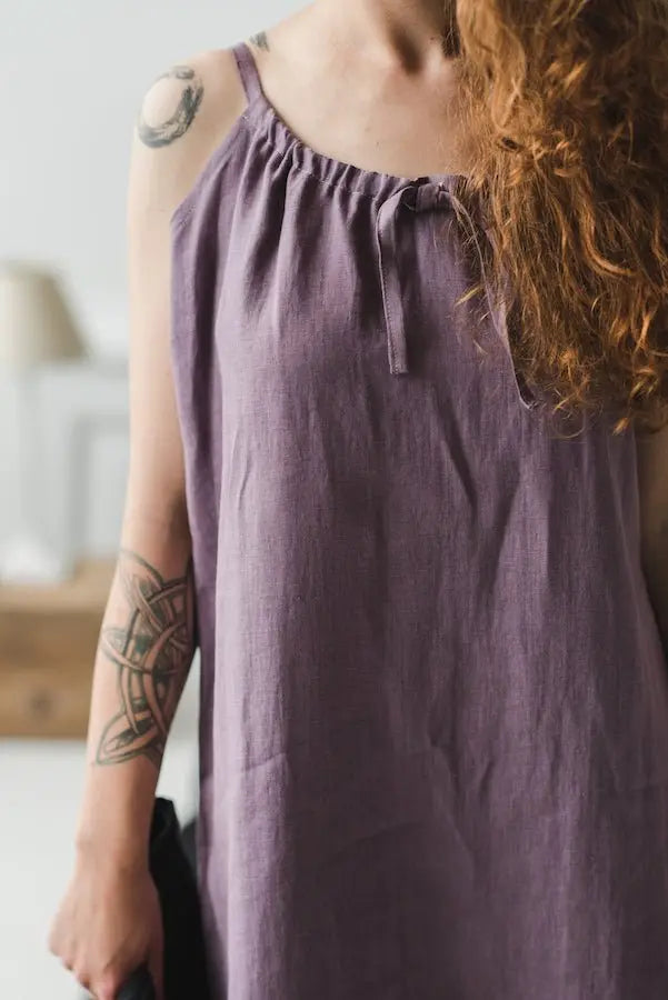 Linen Nightdress - Epic Linen luxury linen