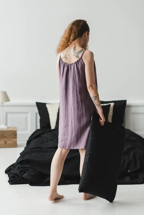 Linen Nightdress - Epic Linen luxury linen