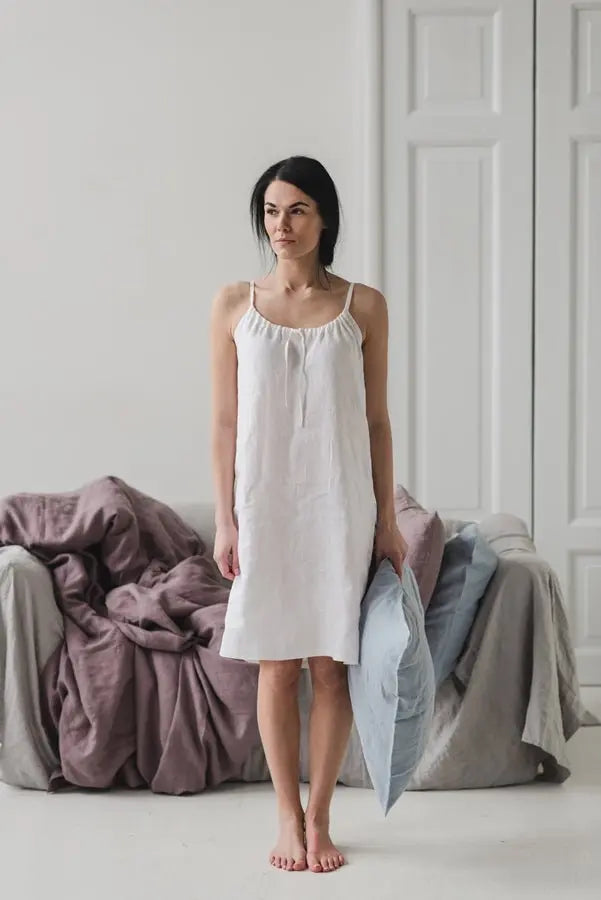Linen Nightdress - Epic Linen luxury linen