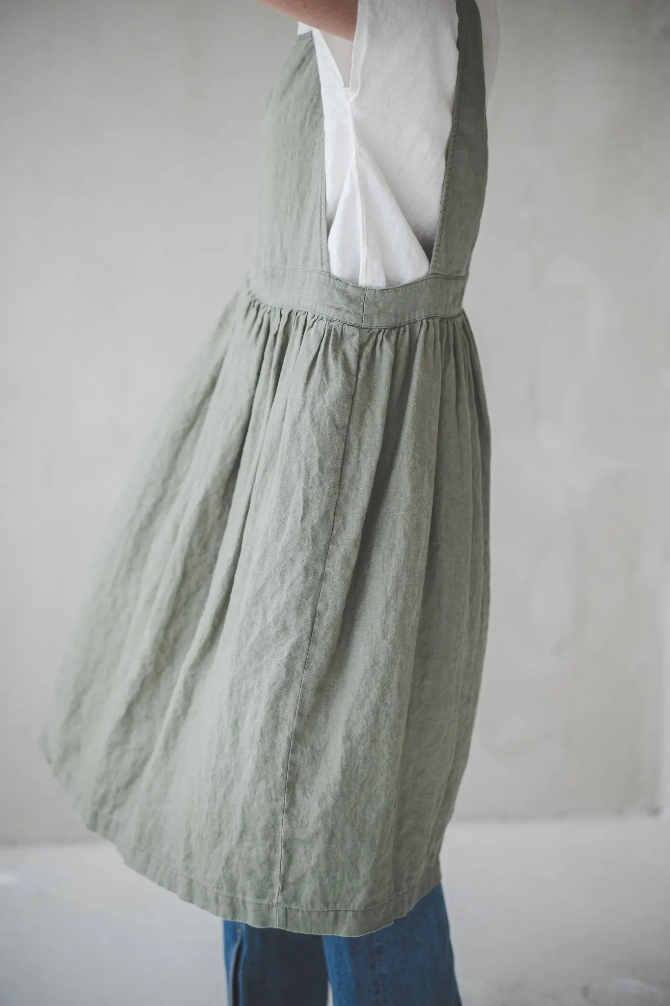 Linen Pinafore Dress - Epic Linen luxury linen