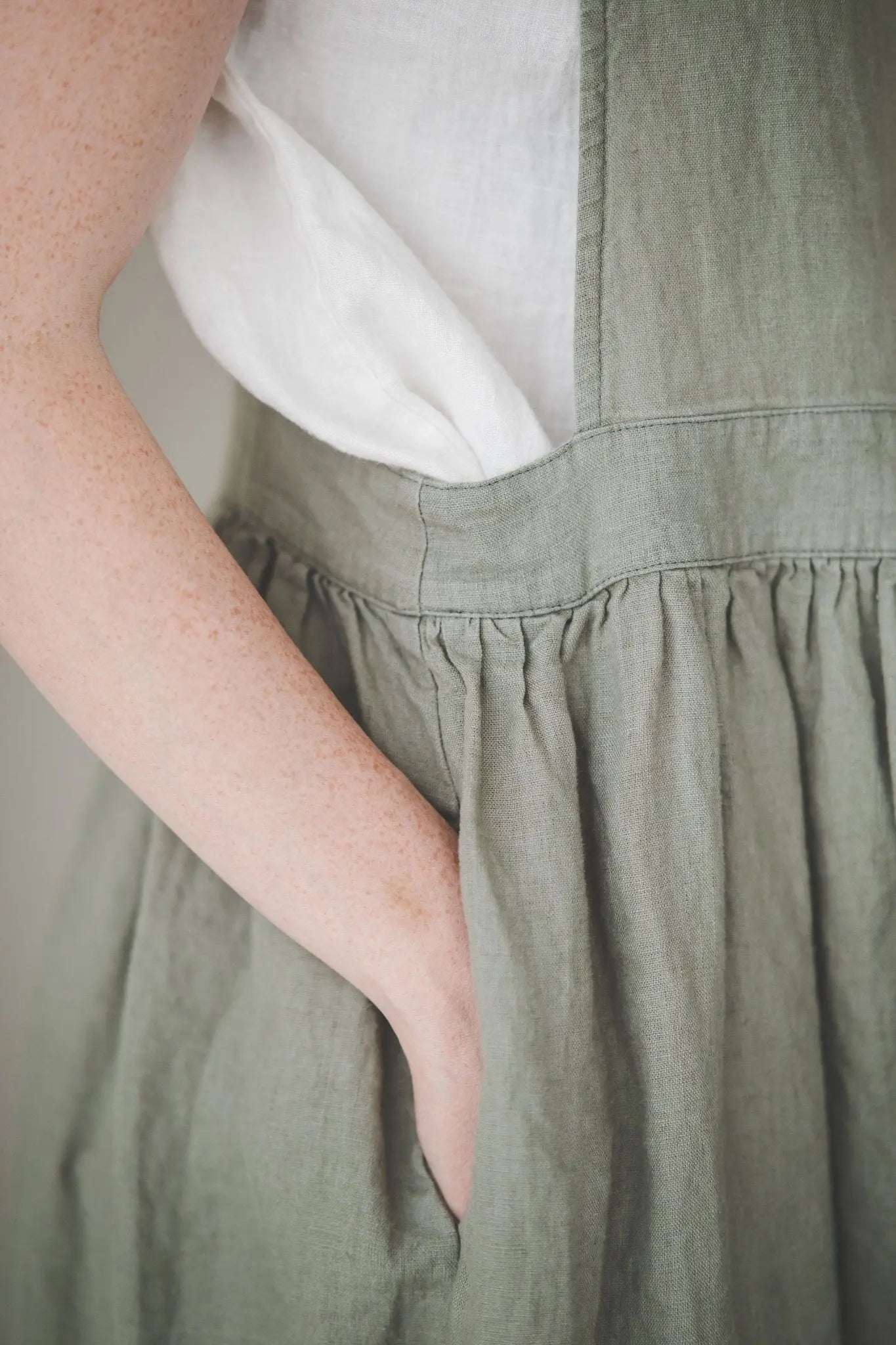 Linen Pinafore Dress - Epic Linen luxury linen