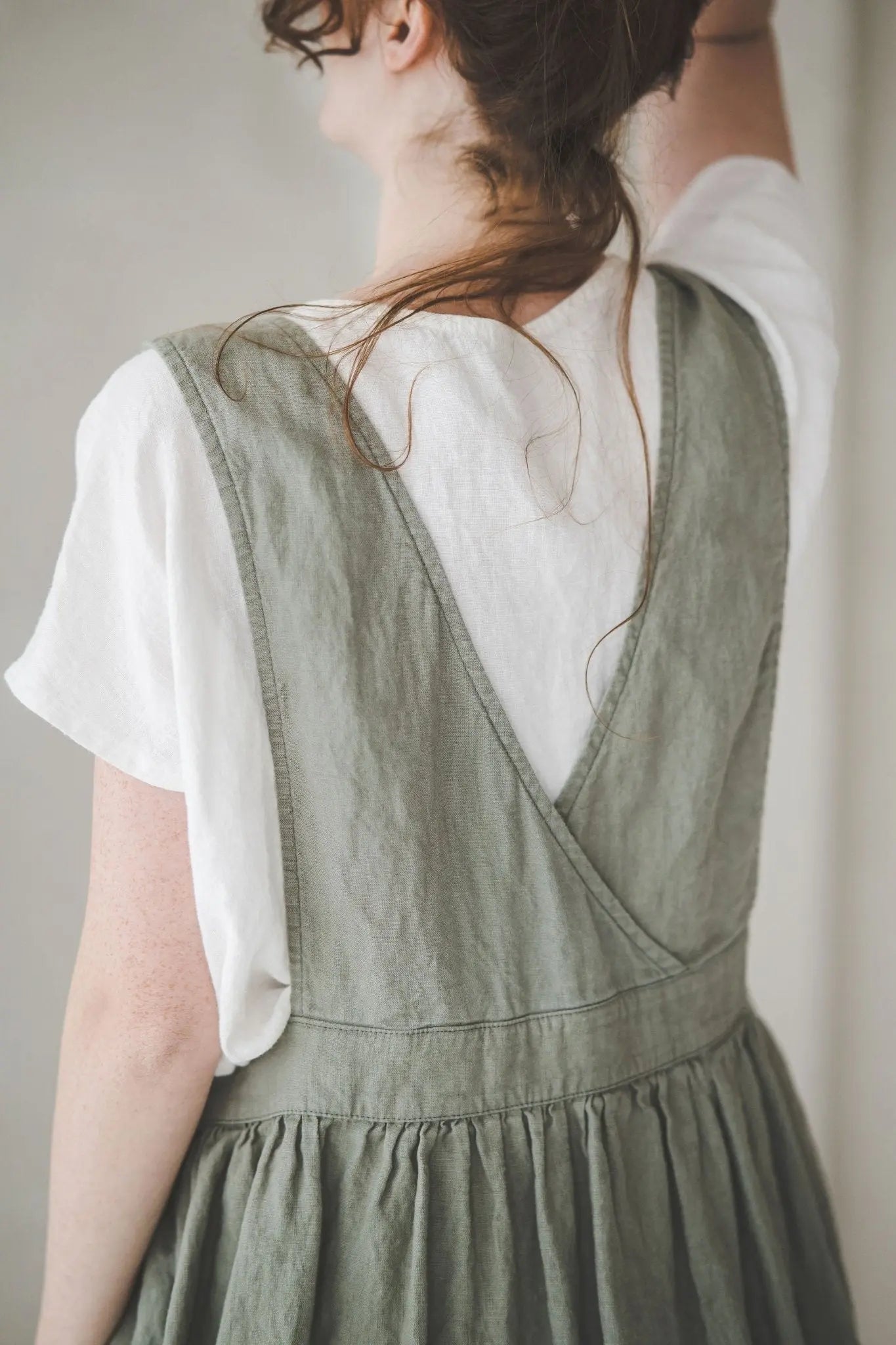 Linen Pinafore Dress - Epic Linen luxury linen