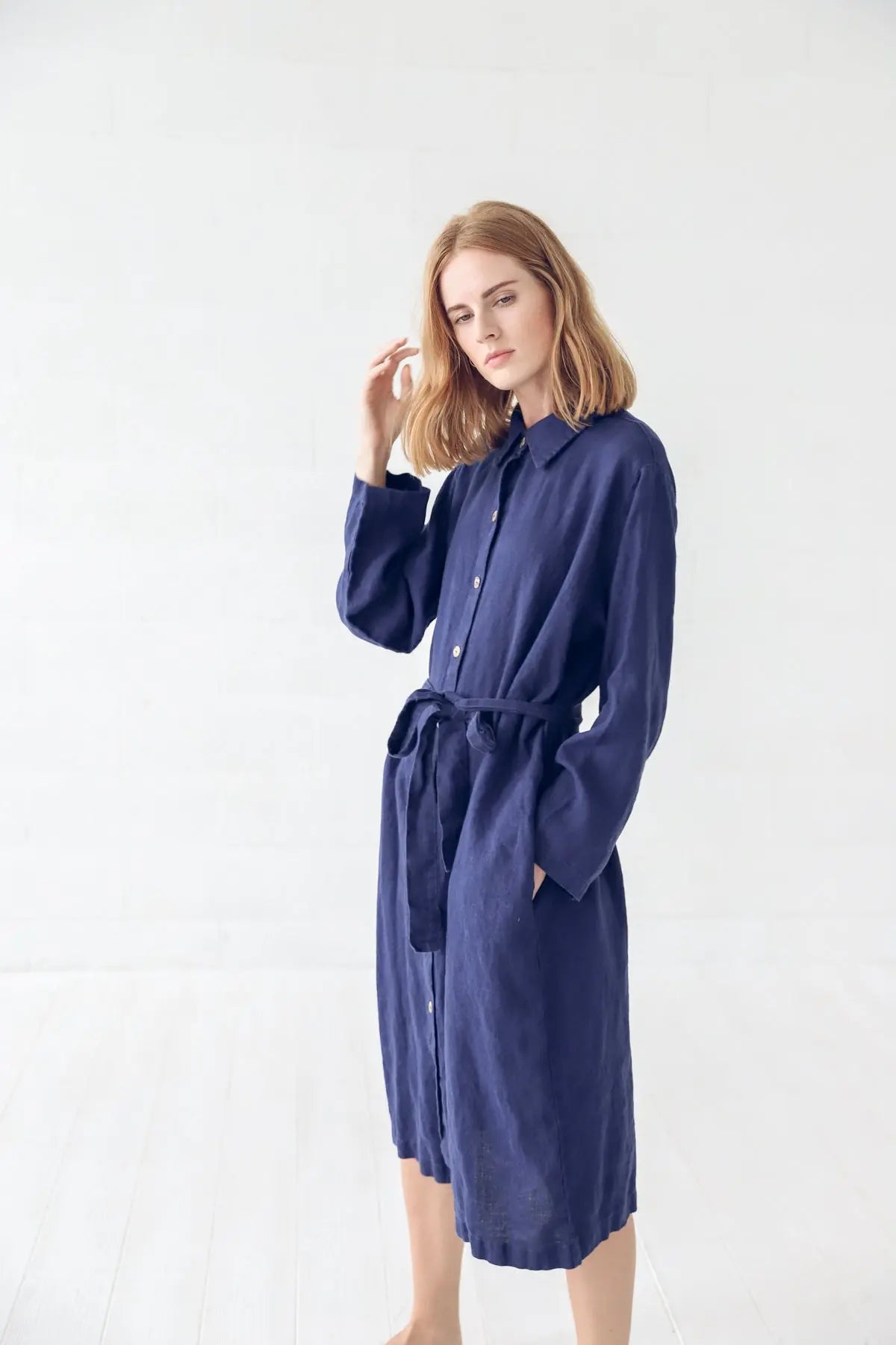Linen Shirt Dress - Epic Linen luxury linen