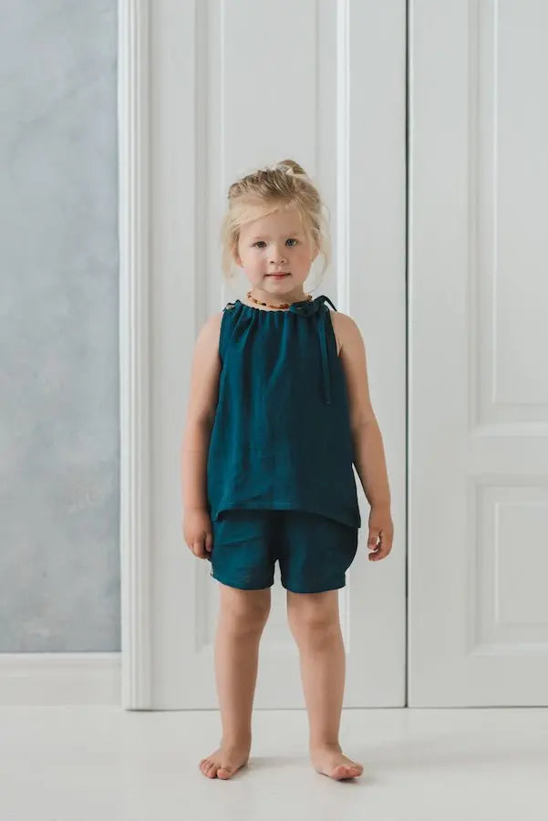 Linen Shorts set for Girls - Epic Linen luxury linen