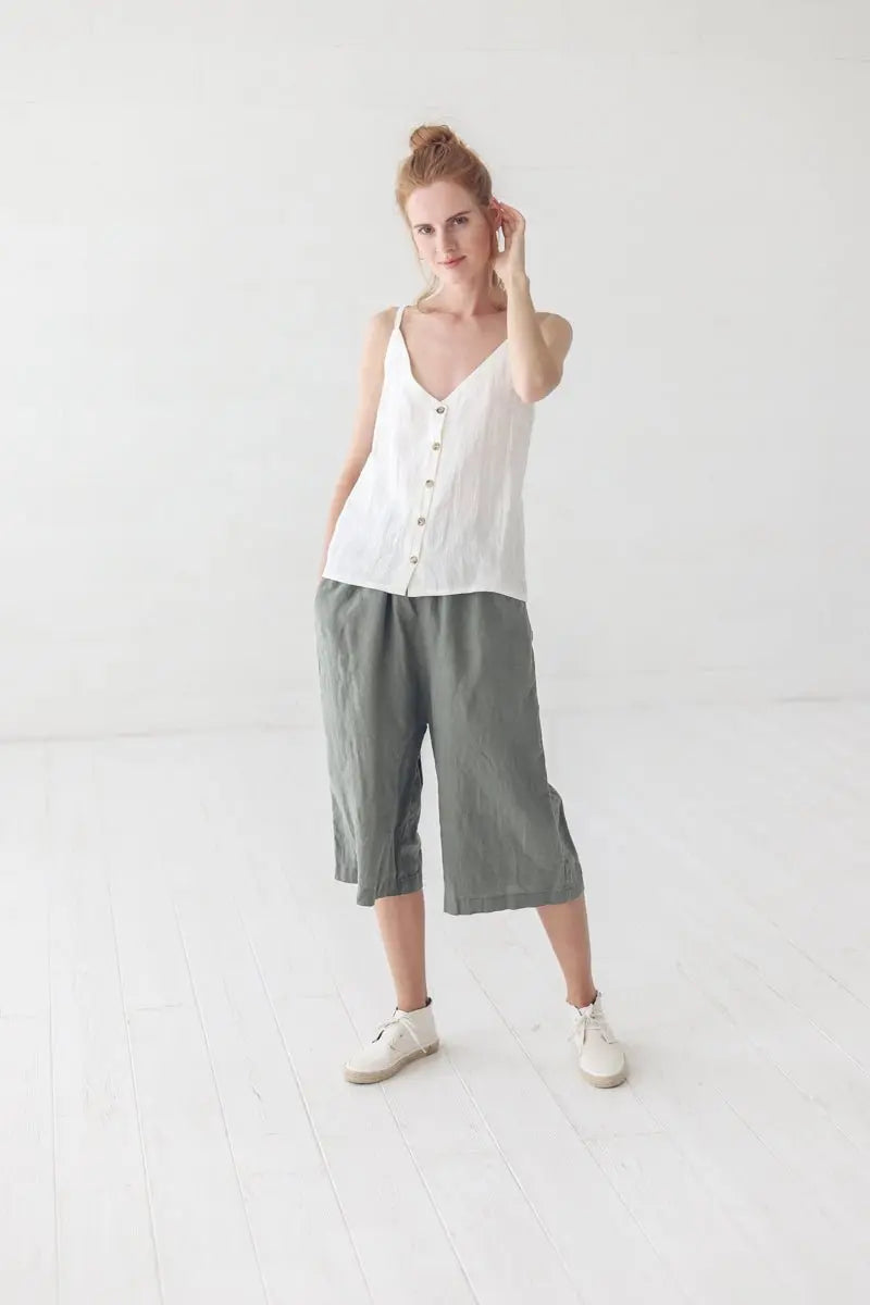 Linen Sleeveless Tank Top - Epic Linen luxury linen