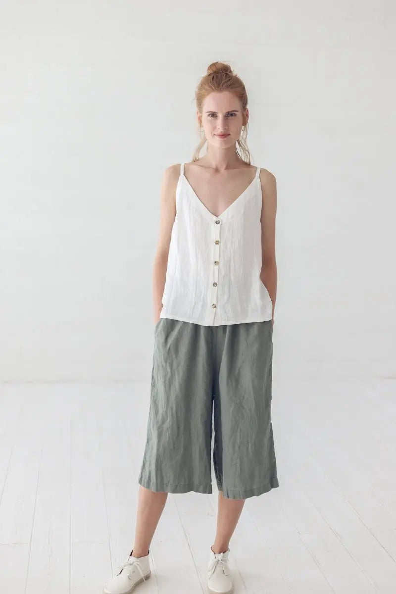 Linen Sleeveless Tank Top - Epic Linen luxury linen