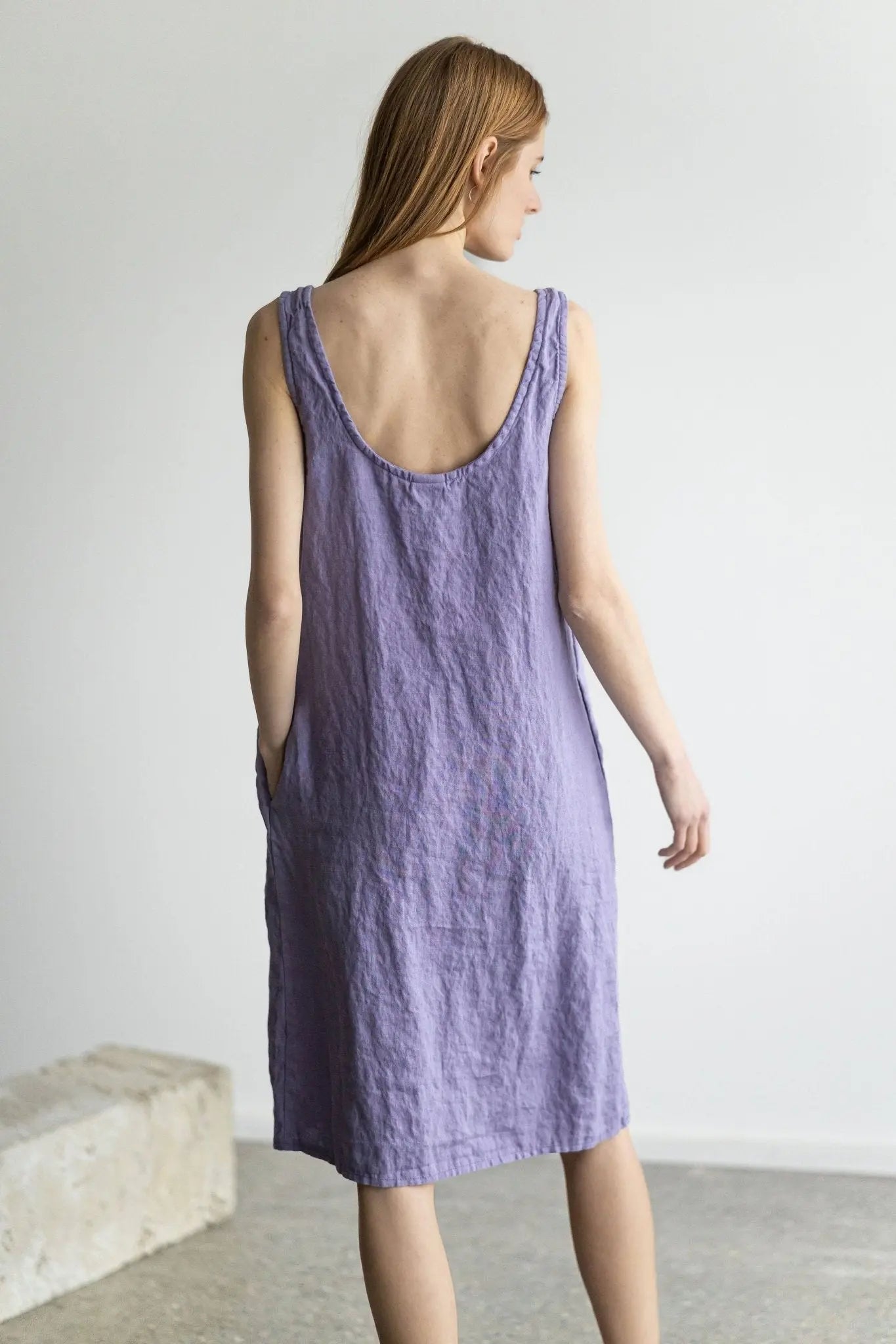 chinese dress ladies Linen Slip Summer Dress