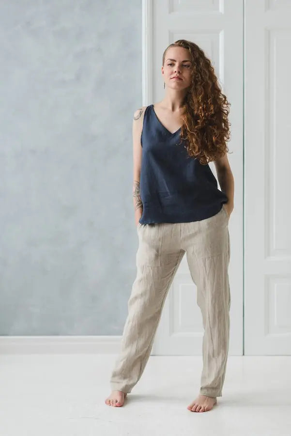 Linen Slip Tank Top - Epic Linen luxury linen