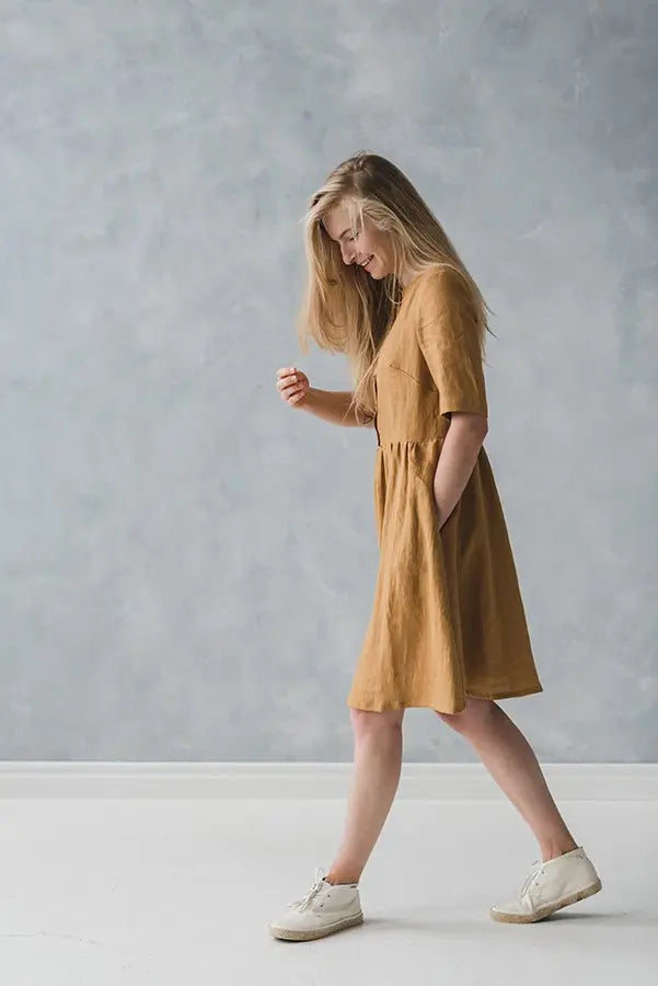 Linen Swing Dress - Epic Linen luxury linen