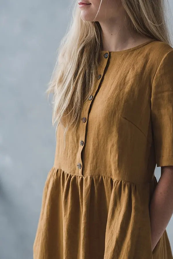 Linen Swing Dress - Epic Linen luxury linen