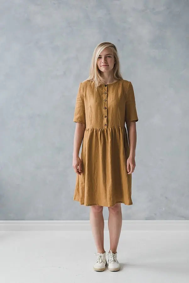 Linen Swing Dress - Epic Linen luxury linen