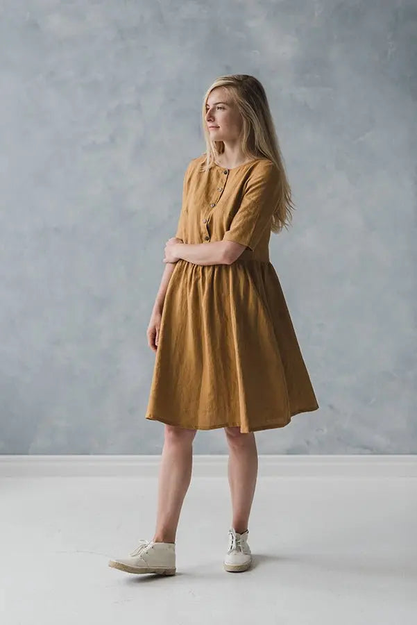 Linen Swing Dress - Epic Linen luxury linen