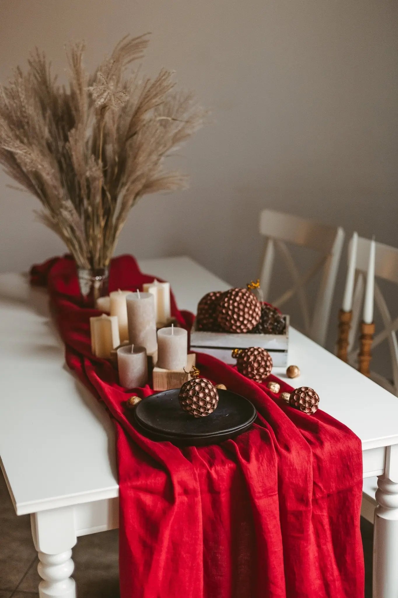 Linen Tablecloth with Ruffles - Epic Linen luxury linen