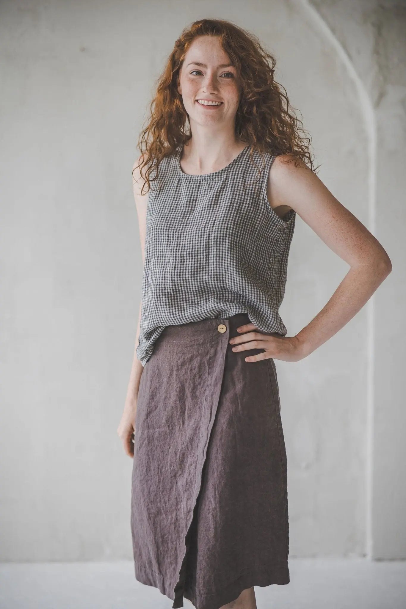 Linen Wrap Skirt - Epic Linen luxury linen