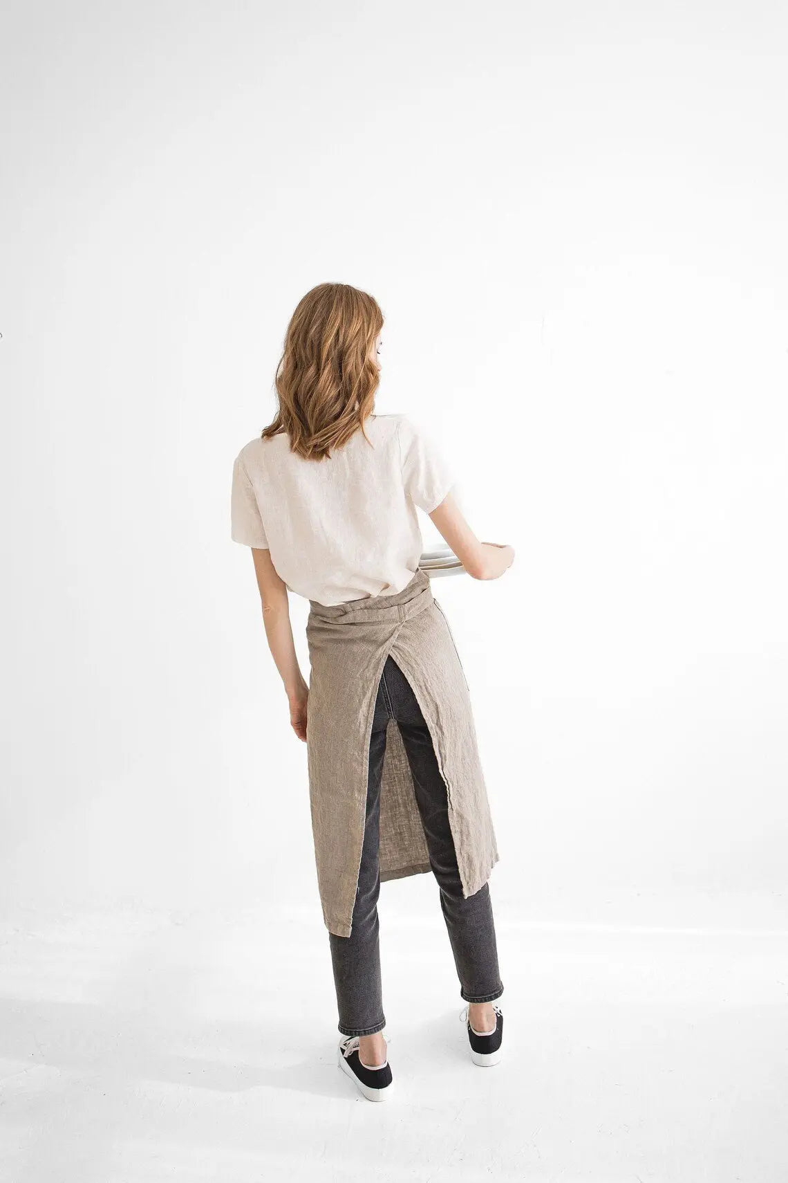 Long Linen Apron - Epic Linen luxury linen