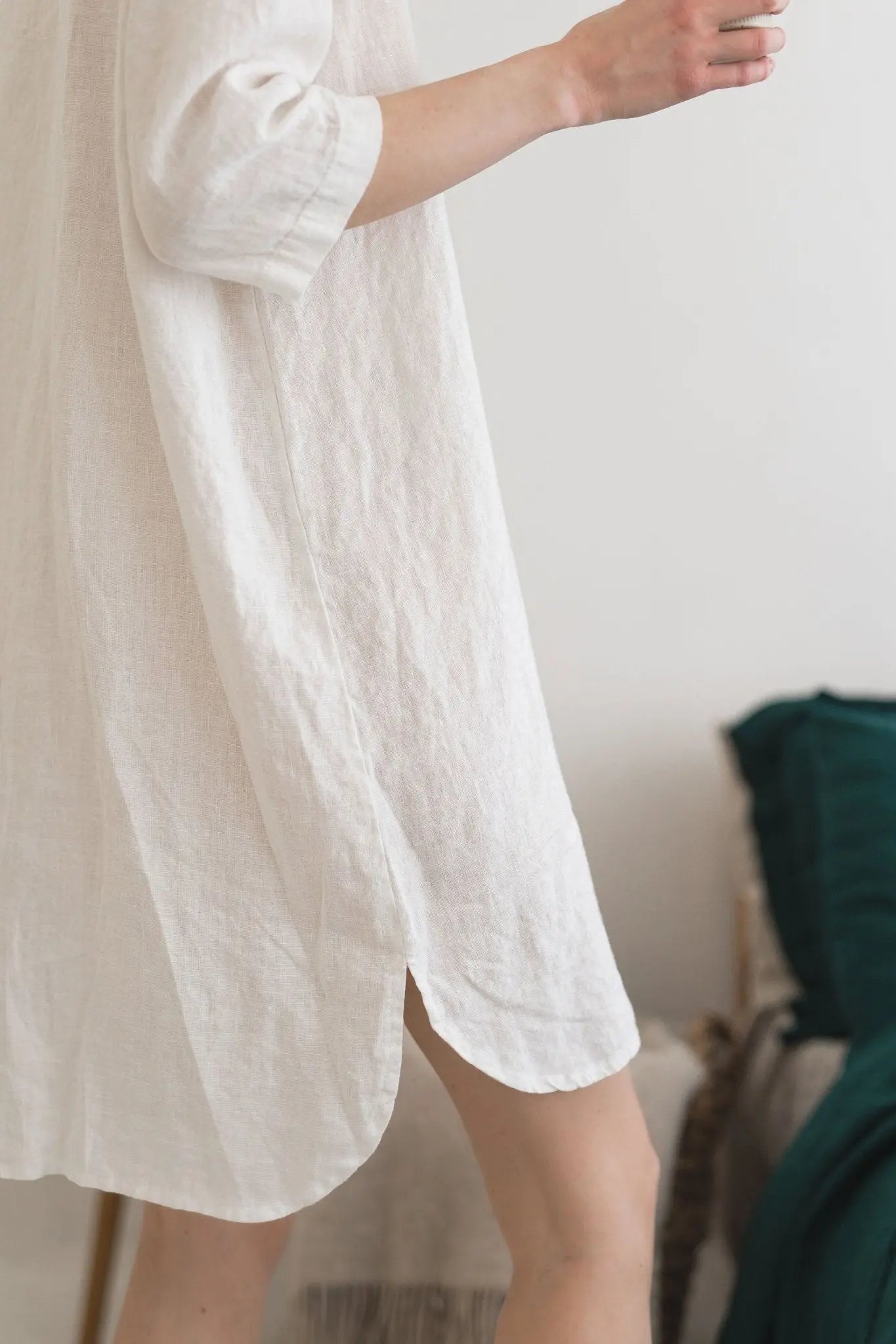 Long Linen Nightdress - Epic Linen luxury linen