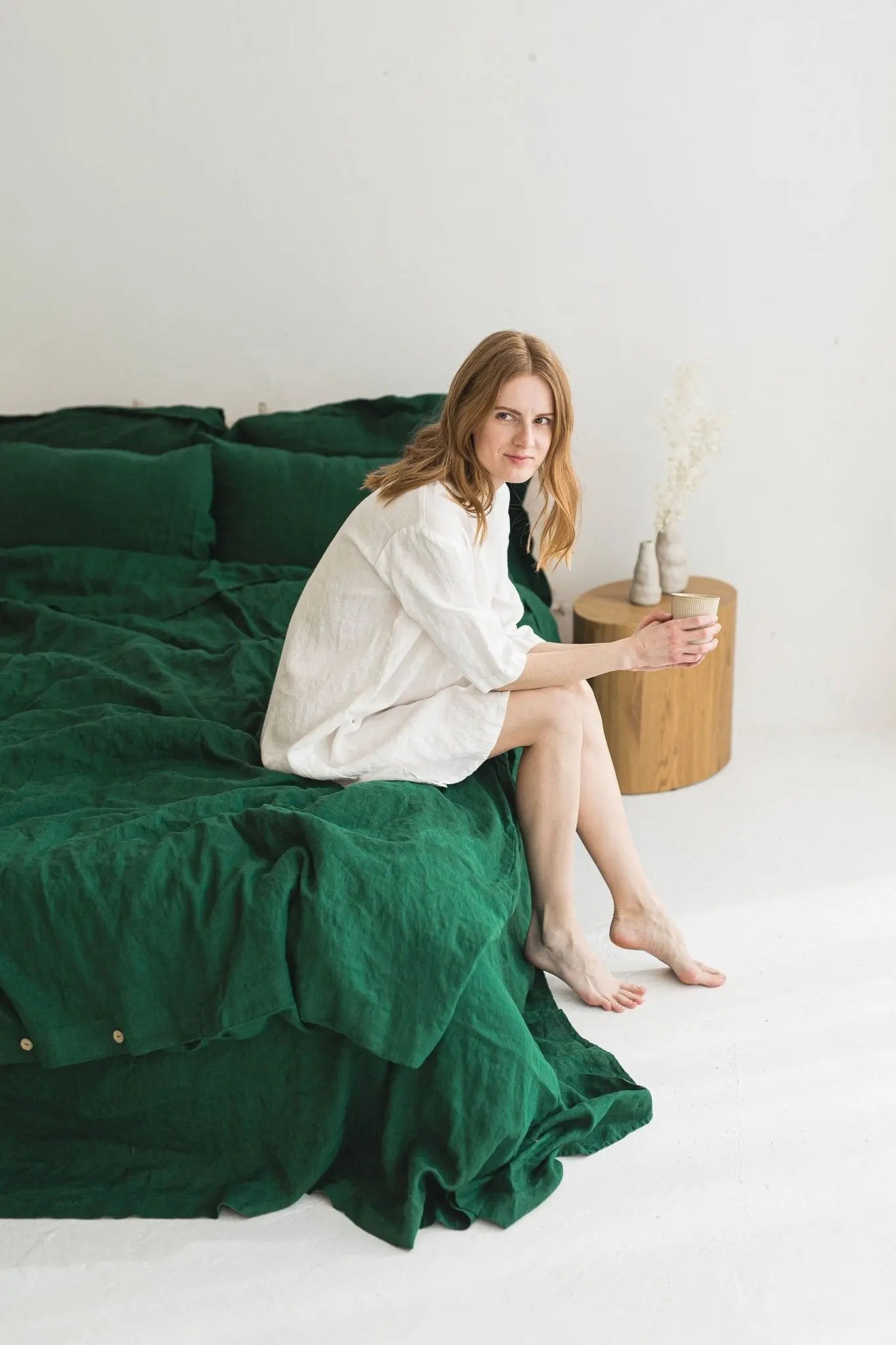 Long Linen Nightdress - Epic Linen luxury linen