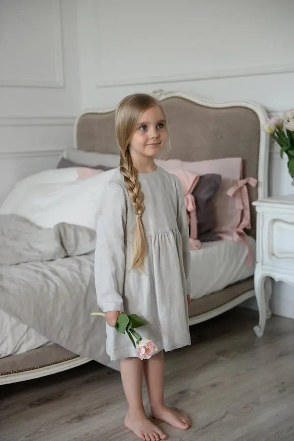 Long Sleeve Dress Eve - Epic Linen luxury linen