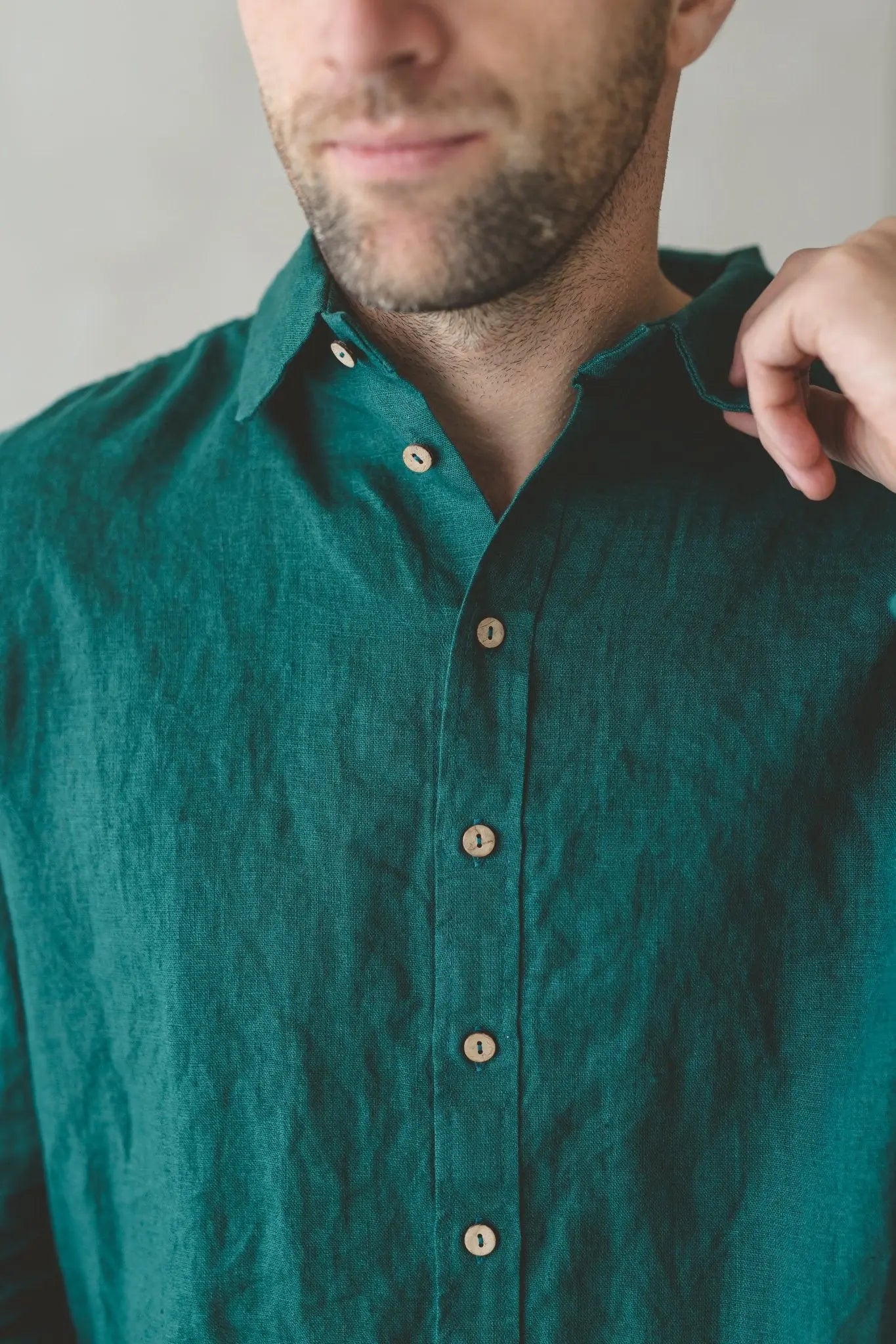 Men's Fitted Linen Shirt - Epic Linen luxury linen