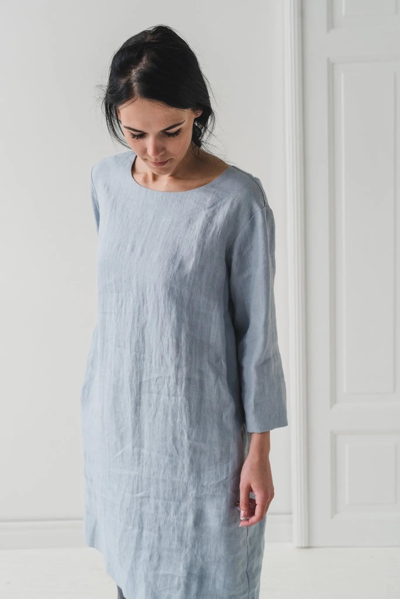 Minimal Linen Dress - Epic Linen luxury linen