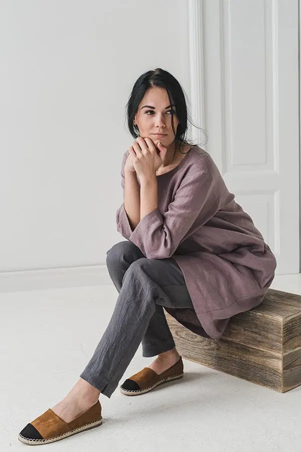 Minimal Linen Dress - Epic Linen luxury linen