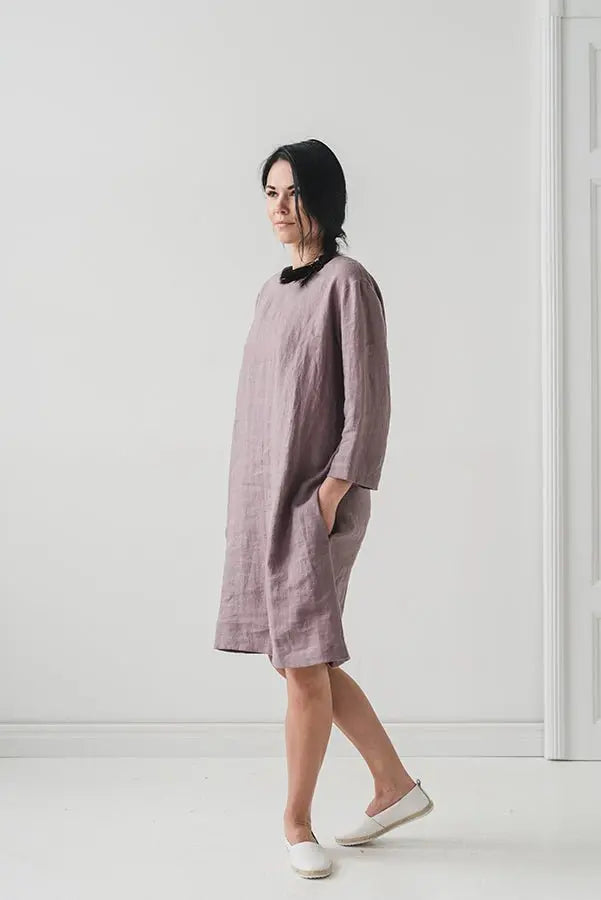 Minimal Linen Dress - Epic Linen luxury linen