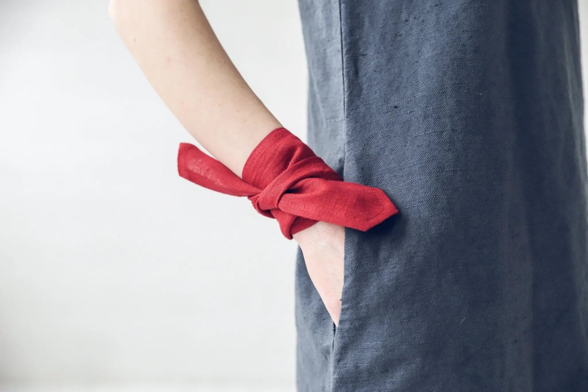 Multifunction Linen Ribbon Scarf - Epic Linen luxury linen