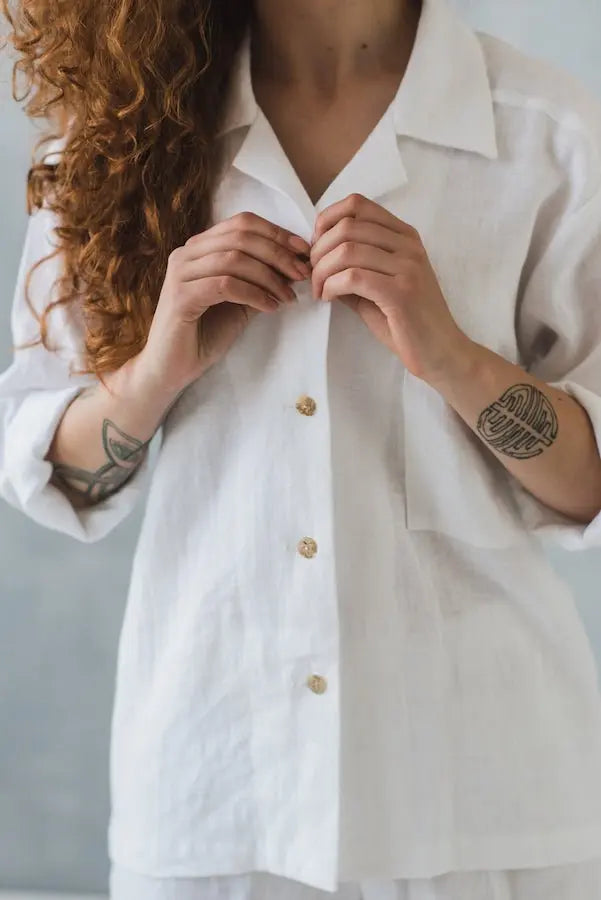 Natural Linen Pajamas - Epic Linen luxury linen