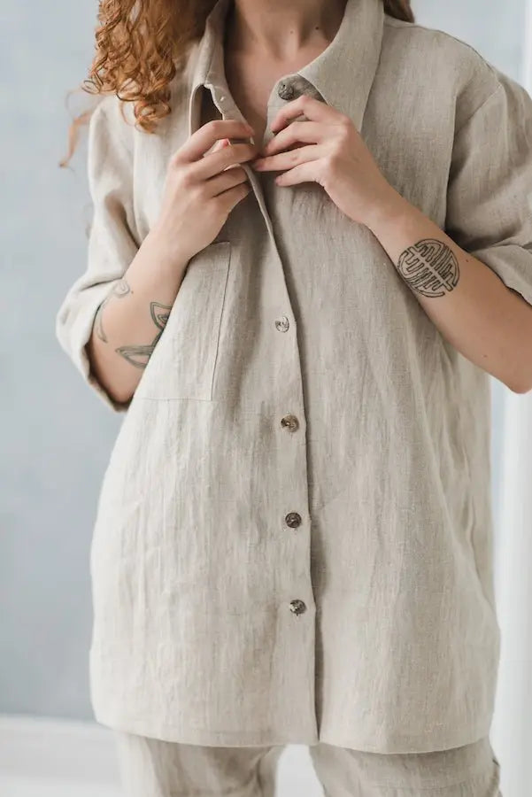 Natural Linen Shirt - Epic Linen luxury linen