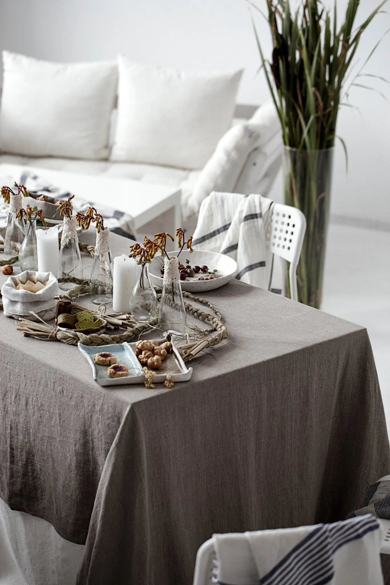 Natural Stonewashed Linen Tablecloth - Epic Linen luxury linen