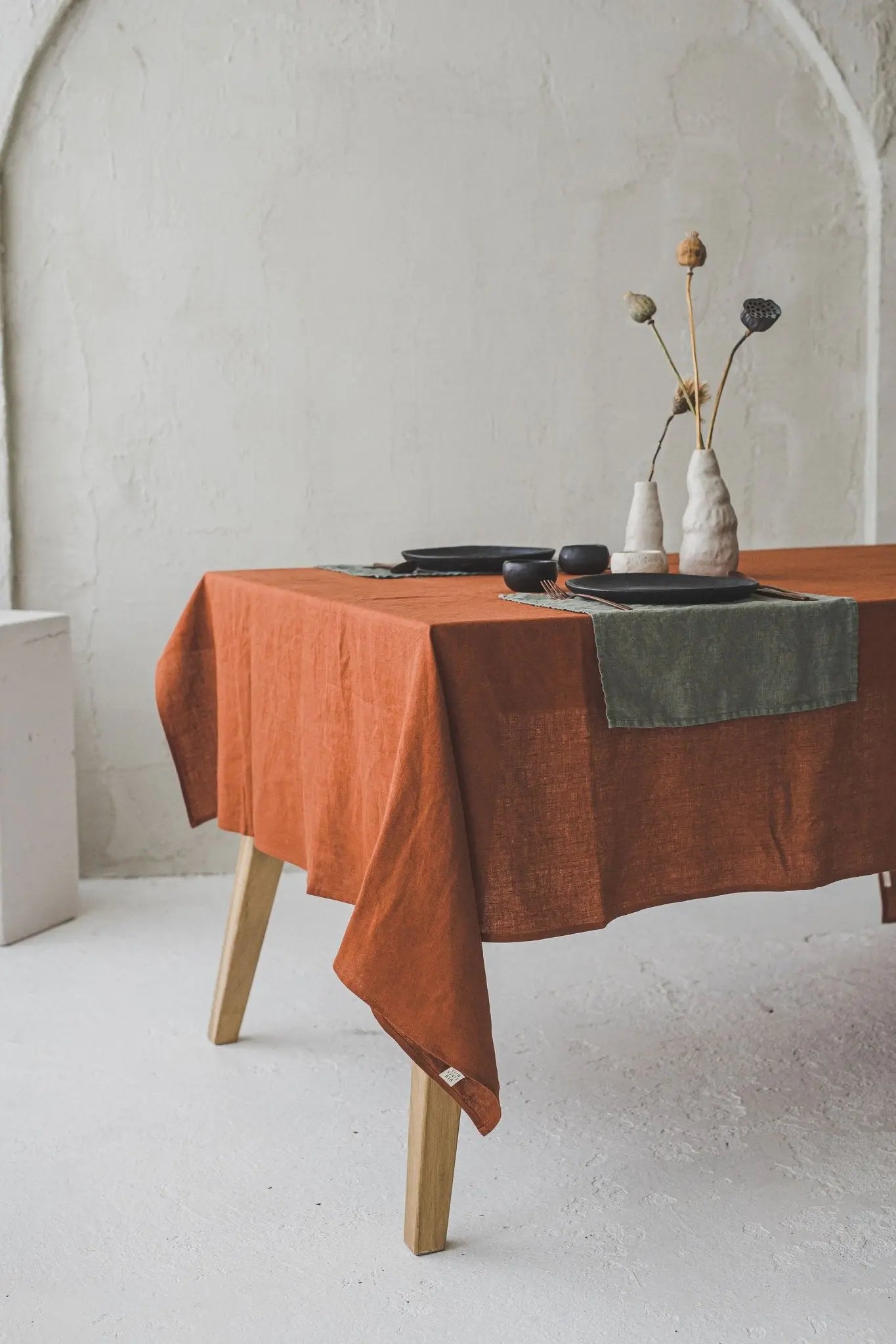 Natural Stonewashed Linen Tablecloth - Epic Linen luxury linen