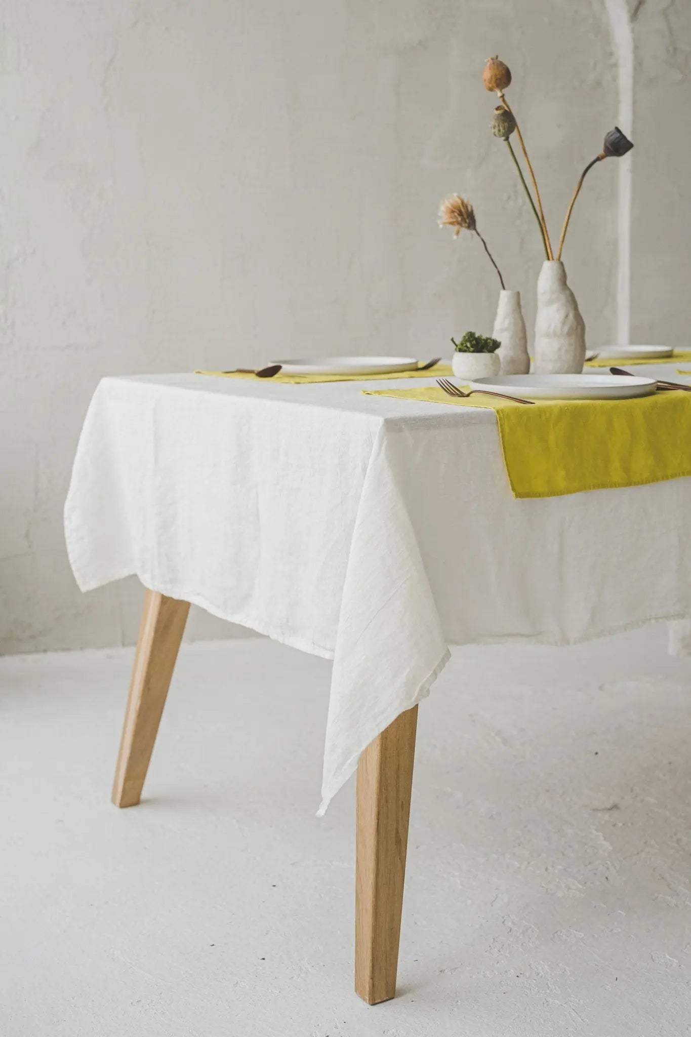 Natural Stonewashed Linen Tablecloth - Epic Linen luxury linen