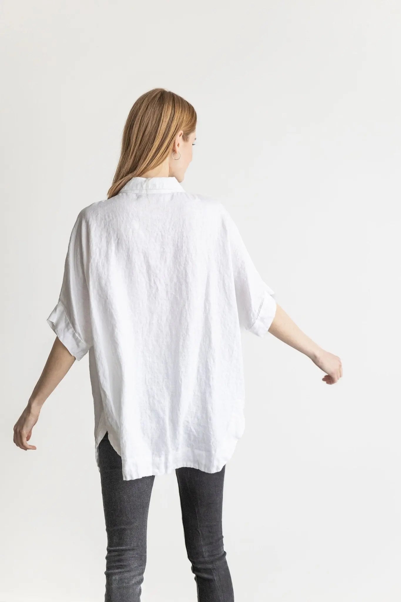 Oversized One-Size Linen Shirt - Epic Linen luxury linen