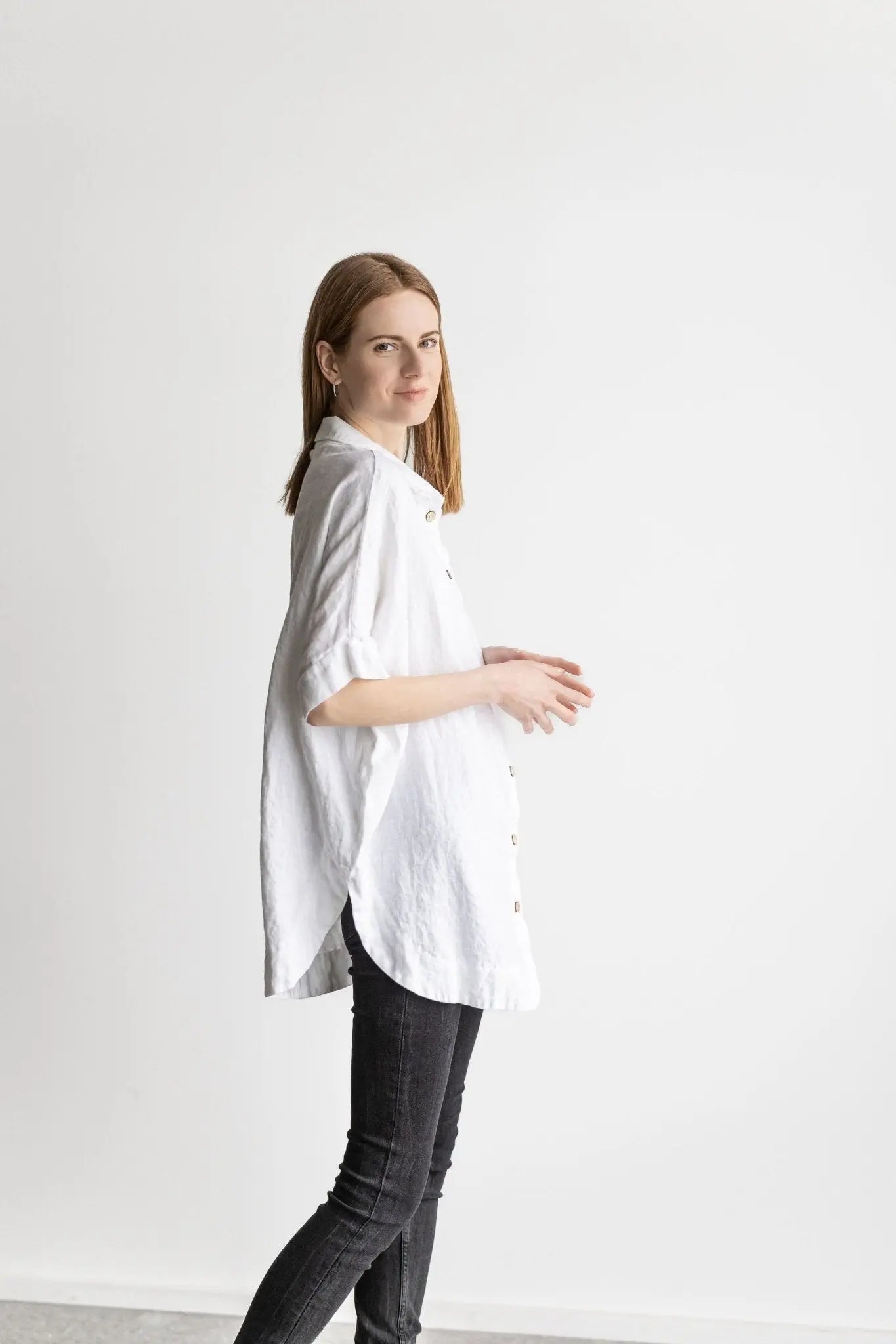 Oversized One-Size Linen Shirt - Epic Linen luxury linen