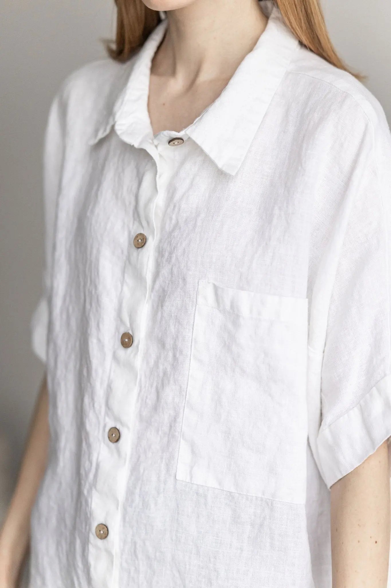Oversized One-Size Linen Shirt - Epic Linen luxury linen